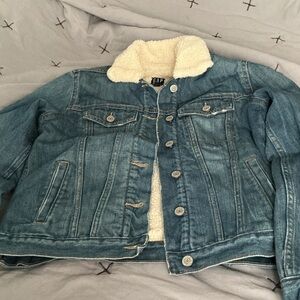 GAP Classic Blue Denim Jacket with Cream Lining